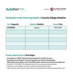 Kit de réparation de pare-brise avant-droite-gauche pour Hyundai Starex (expédition depuis le fabricant turc) Code produit: FD113406 - Product Image 2