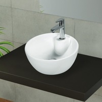 Dessus De Table En Porcelaine De Forme Carrée Pas Cher De Couleur Blanche Style Simple Lavabo Bol Salle De Bains En Céramique Lavabo Comptoir Évier