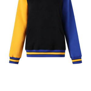 Sigma Gamma Rho Custom Winter 3-Tone <b>Black</b>-Yellow-Blue Embroidered Front Chenille Logo Unisex Crewneck <b>Fleece</b> Breathable - Product Image 6
