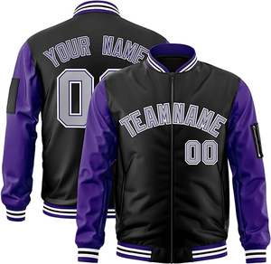 Logo personnalisé Laine Chenille Broderie Baseball Letterman Vestes Hommes Vintage Blanc En Cuir Manches Varsity Veste - Product Image 6