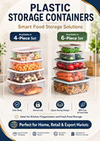 Ensemble de 6 récipients de conservation de fruits en PP écologiques, compatibles lave-vaisselle, avec couvercle à clapet, 250 ml-500 ml-750 ml-1250 ml-2000 ml-3000 ml, pour la cuisine