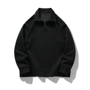Nouvelle mode grande taille sweat-shirt à manches longues avec demi-fermeture éclair pour hommes personnalisé vente en gros Hip Hop Street Wear pour l'hiver OEM - Product Image 1