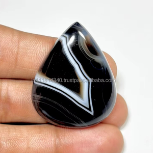 Gema de Ágata Bandaada Natural de Alta Calidad Grado AAA, Cabujón Suelto de 20mm-60mm, Formas Mixtas para Fabricación de Joyas - Product Image 2