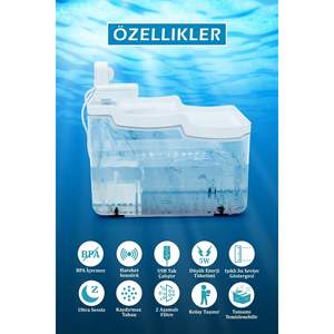 Silent Dark Green Plastic Cat & <b>Dog</b> <b>Water</b> <b>Dispenser</b> with Motion Sensor and 4L Capacity - Product Image 5