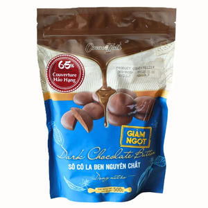 Chocolat pur de qualité supérieure en gros, prix de gros, OEM/ODM, chocolat noir véritable de haute qualité, forme de bouton, 65% de cacao, fournisseur d'exportation pour boulangerie, certifié HALAL - Product Image 1