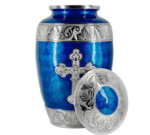 Handcrafted Cremation Urn Handmade Decorative Adult <b>Memorial</b> Urn for Human Ashes Stylish Funeral Supply OEM Wholesale Bulk - Product Image 4