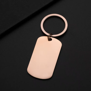 Tùy Chỉnh Trống Hình Chữ Nhật Tag Keychain Thép Không Gỉ Quyến Rũ Mặt Dây Chuyền Laser Khắc Biểu Tượng Tự Làm Đồ Trang Sức Làm Vòng Chìa Khóa Cho Nam Giới Quà Tặng - Product Image 4