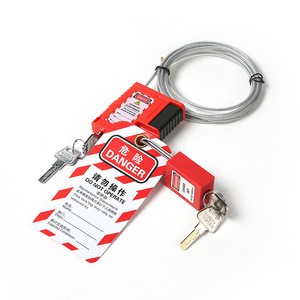 Adjustable Steel Wire Safety <strong>Cable</strong> <strong>Locks</strong> With Built-in Brass <strong>Lock</strong> Cylinder Lockout Tagout Product <strong>for</strong> Enhanced <strong>Security</strong> <strong>for</strong> <strong>Lock</strong> - Product Image 1