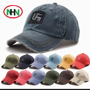 Gorra de béisbol de 5 paneles de mezclilla de algodón de alta calidad al por mayor, gorras deportivas de felpa personalizadas con cierre a presión y logotipo bordado - Product Image 5