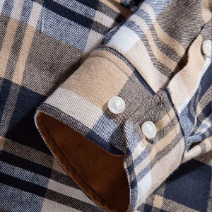 เสื้อเชิ้ตผ้าสักหลาดลายสก็อตสำหรับผู้ชายเสื้อเชิ้ตผ้าสักหลาดไซส์ใหญ่พิเศษระบายอากาศได้ดีและนุ่ม - Product Image 6