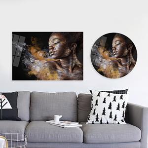 Toile imprimée : Affiche artistique élégante de femme africaine pour la décoration intérieure, ART SUR VERRE TÉRMÉTRAL - Product Image 1