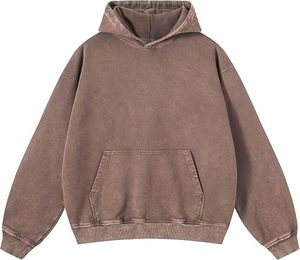 Sudadera con Capucha Rosa, Algodón Liso, Unisex para Adultos, Todas las Temporadas, Ropa Promocional, Sudadera para Parejas, Lavado Ácido - Product Image 4