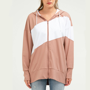 เสื้อฮู้ดซิปผู้หญิงสำหรับฤดูหนาว สไตล์สตรีทแวร์ แขนยาว ผ้าฝ้าย 100% ทรงปกติ คุณภาพสูง ปรับแต่งได้ พร้อมโลโก้ด้านหน้า - Product Image 5