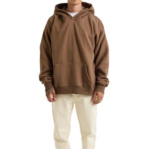 100% algodón 400Gsm Heavy Weight Men's Oversized Hoodie & Sweatshirt Plain Dyed Basics para invierno Custom men HOODIE at Nurak - Product Image 5
