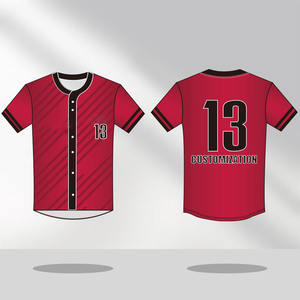 Dernier maillot de baseball personnalisé de haute qualité bas quantité minimale de commande Nouveau design Sublimation Impression numérique Summer Baseball Softball Wear Baseball - Product Image 5