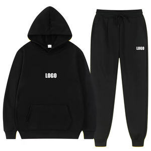 <b>Men's</b> Tracksuit Fashion Hoodie Sweatpants Custom Logo Printed 2-Piece Set Winter Fleece Anti-Bacterial Breathable Quick 2 Pcs - Product Image 3