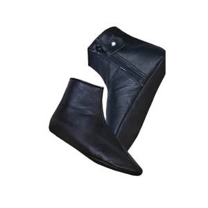 OEM Wholesale Leather <b>Socks</b> Custom Logo Premium Leather Comfortable Fit For Riding Outdoor Touring And Safety Work Use - Product Image 5