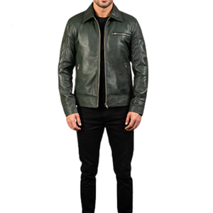 Veste en cuir véritable élégante pour homme de haute qualité, décontractée, imperméable, réversible, écologique, coupe-vent, respirante - Product Image 4