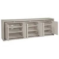 Collection Mar Monte : Console multimédia extra longue à cadre flottant, finition bois flotté doux