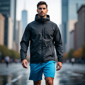 OEM Ensembles Vestes et Shorts de Pluie de Randonnée Coupe-Vent pour Hommes Ensembles de Shorts Imperméables Coupe-Vent pour Hommes - Product Image 3