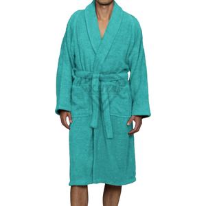 Peignoir à capuche en molleton de corail de luxe avec logo personnalisé Peignoir thermique de haute qualité Ceinture épaisse et moelleuse Robes grande taille 100% coton - Product Image 4