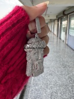 925 Sterling Silver Jesus Christ Pendentif Personnalisé VVS1 Moissanite Diamant Glacé Cubain Chaîne Hip Hop Style Pendentif Mode