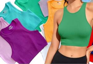 เสื้อชั้นในสตรีแบบแห้งเร็วเสื้อแขนกุดสำหรับเล่นฟิตเนสเล่นโยคะดีไซน์ใหม่ล่าสุด - Product Image 2