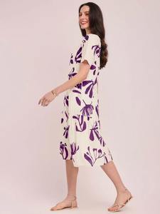 Vestido de algodón con estampado floral de bloque de mano indio nuevo vestido de moda vestido de verano hecho a mano vestido informal para regalo de boda - Product Image 4