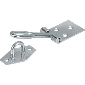 VORMANN Blue Zinc-Plated Steel <b>Wire</b> Hasp 80mm Length 22mm Width with Eye Plate Cabinet Organizer Pack of 10 - Product Image 1