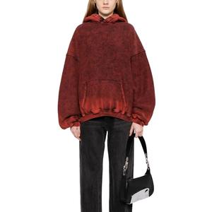 Vente en gros de sweats à capuche en molleton de coton de haute qualité pour hommes, taille 6XL 300 GSM, pull décontracté surdimensionné, délavé à l'acide, coupe Boxy, teint uni pour - Product Image 3