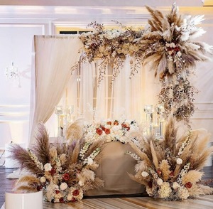 Vente chaude : Feuilles de palmier naturelles séchées, herbe de la pampa, feuilles de fleurs/bambou, éventail suspendu personnalisé, décoration de mariage, cadeau pas cher pour les invités - Product Image 4