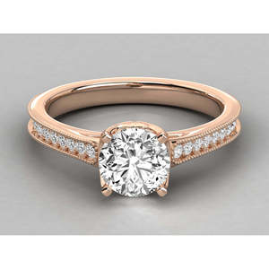 Bague solitaire en or 14 carats pour femmes avec diamant cultivé en laboratoire - Product Image 6