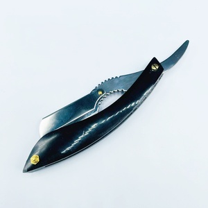 Rasoir manuel professionnel en gros Rasoir pliant avec logo personnalisé manche en bois durable en acier inoxydable barbier - Product Image 3