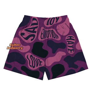 Short en maille personnalisé avec impression sublimée Short en maille de gymnastique respirant pour le basket-ball et le streetwear - Product Image 2