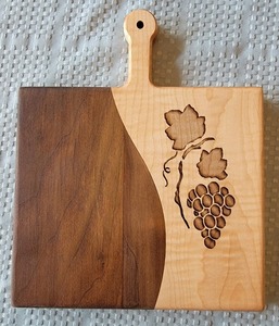 Planche à découper en bambou artisanale attrayante, finition naturelle, design moderne et luxueux, passe au lave-vaisselle, pour hacher et trancher intensément - Product Image 6