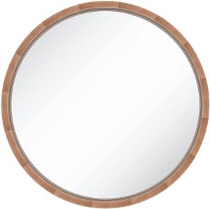 High Quality 24 Inch <b>Round</b> Wood Wall <b>Mirror</b> Rustic Farmhouse <b>Bathroom</b> Vanity <b>Mirror</b> for Home Decorative Use - Product Image 1