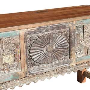 Mesa Consola de Mármol Tallada a Mano, Estilo Moderno y Lujoso para Entrada, Sala de Estar, Dormitorio y Hotel, Diseño Rústico y con Espejo - Product Image 4