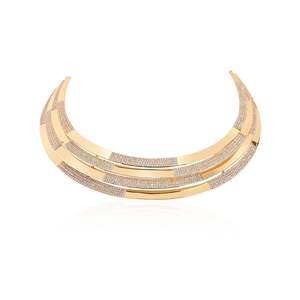 Gargantilla Egipcia de Oro con Piedra de Zirconia para Boda - Product Image 1