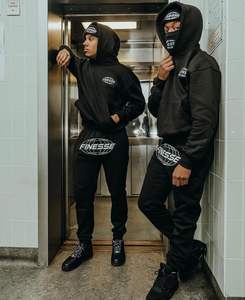 Ensemble survêtement en molleton personnalisé avec logo, sweat-shirt et pantalon de jogging pour homme, broderie - Product Image 6