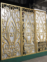 Cloison de séparation décorative haut de gamme en aluminium ou en laiton