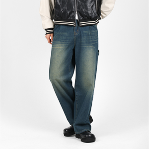 Jean pour homme Corée Pantalon denim unisexe coupe décontractée 2 couleurs Coton doux Confortable Tenue quotidienne Tendance Style de rue H5002 VER-2MEN - Product Image 6