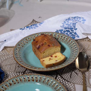 Juego de 4 Platos de Cerámica Aqua de Estilo Bohemio, 7.5 Pulgadas, para Servir Bistec, Pan, para Fiestas, Cumpleaños, Hoteles - Product Image 6