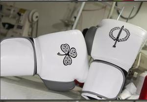 Gants de MMA sur mesure en cuir 100% original avec fermeture auto-agrippante pour l'entraînement de Muay Thai, Kickboxing et Boxe - Product Image 4