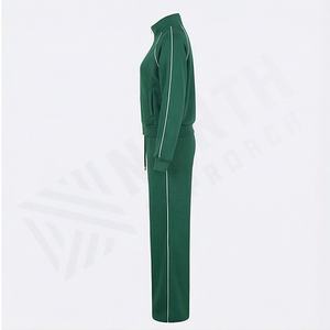 Conjunto Deportivo de 2 Piezas para Mujer, Sudadera con Cierre y Manga Larga, Top Corto, Pantalones Holgados, Cuello Alto, Ropa Deportiva Atlética - Product Image 3