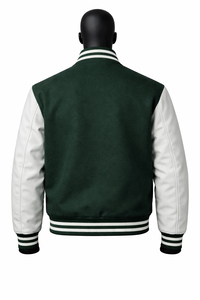 Veste de baseball de haute qualité avec impression de logo personnalisé, veste simple pour homme, coupe-vent, veste varsity pour le printemps et l'automne - Product Image 3