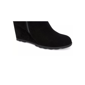 Alfani Step 'N Flex Oreena Faux-Fur-Cuff Wedge Booties Nero Taglia 10 M Ankle & Bootie - Product Image 3