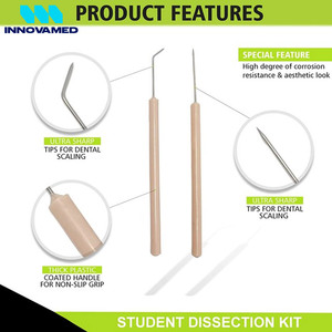 Kit de Disección Científica para Estudiantes, Bisturí Estándar, Juego de 6 Instrumentos de Acero Inoxidable, Certificado CE, Dispositivo Médico Clase I - Product Image 4