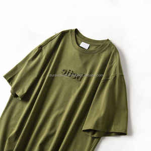 Diseño de logotipo de impresión en relieve Camiseta de algodón suave Camiseta con estampado en relieve 3D para hombres y mujeres - Product Image 3