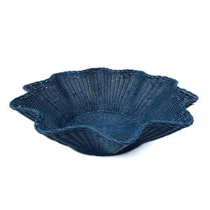 Bol ondulé en rotin tissé à la main spécial coloré panier de fruits en osier naturel décoratif pour Table à manger et décor à la maison - Product Image 4