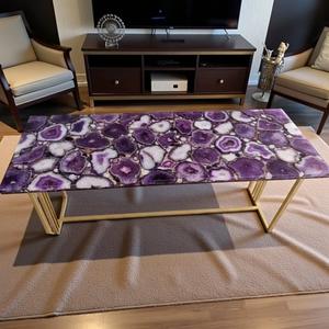 Ágata Teñida de Púrpura, Piedra Semipreciosa, Fabricante de Cubiertas de Mesa de Ágata, Selección Premium para Retiros Tranquilos - Product Image 3